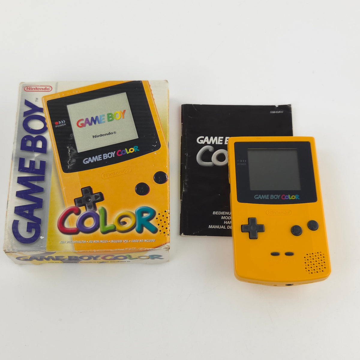 Nintendo Game Boy Color Konsole Gelb CGB 001 OVP PAL EUR