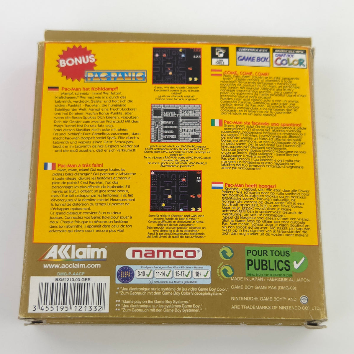 Game Boy Color Spiel Pac-Man Special Edition GBC OVP PAL