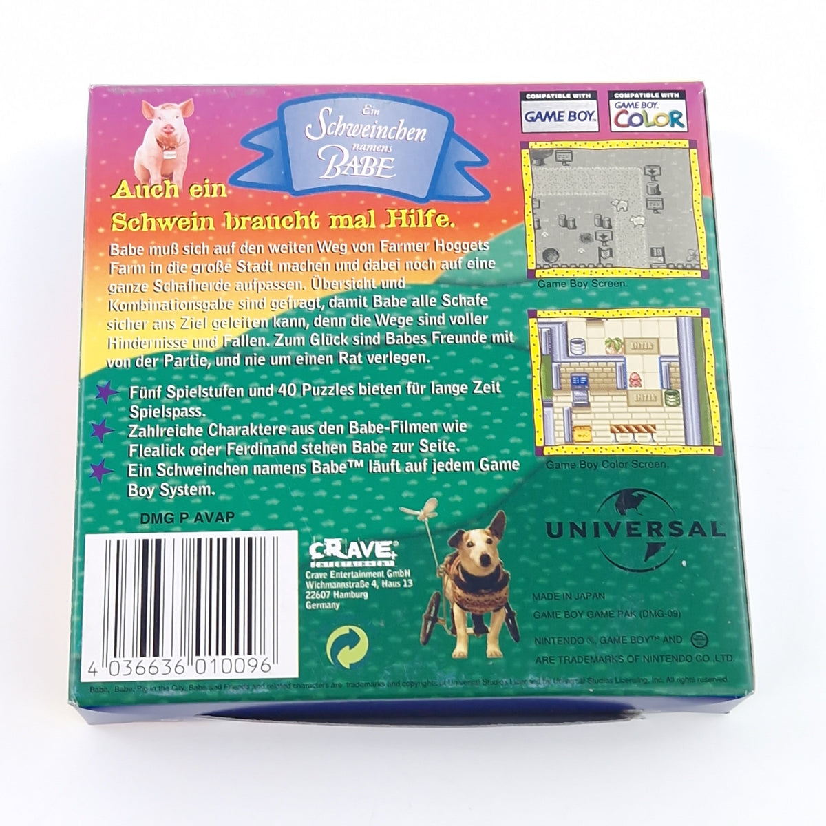 Game Boy Color Spiel – Ein Schweinchen namens Babe OVP PAL