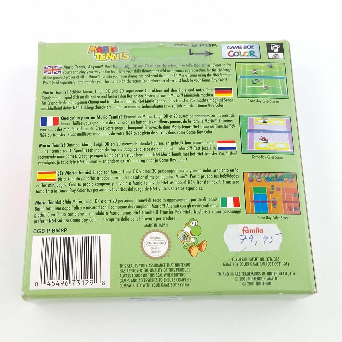 Game Boy Color Spiel – Mario Tennis Modul OVP PAL