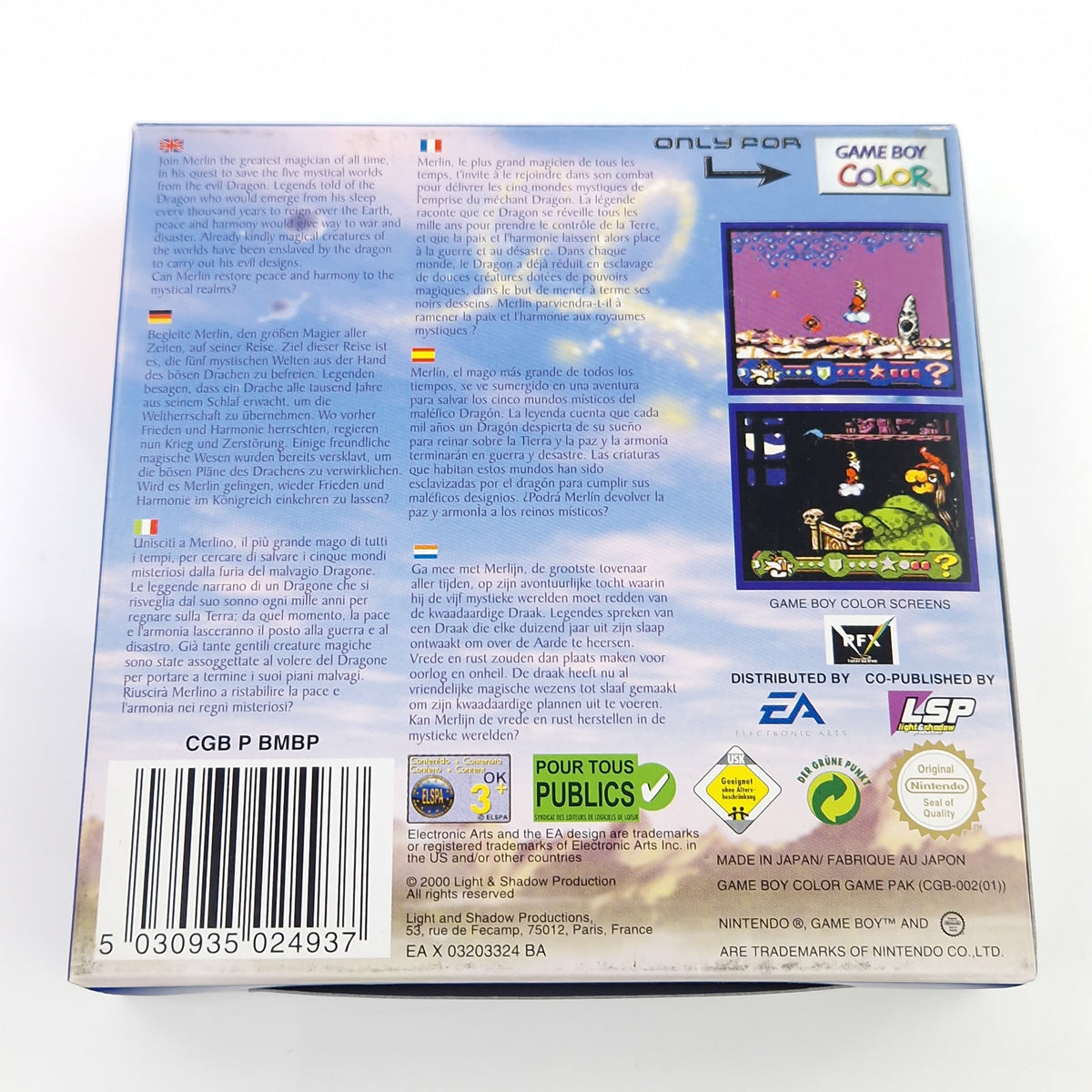 Nintendo Game Boy Color Spiel – Merlin GBA Modul OVP PAL