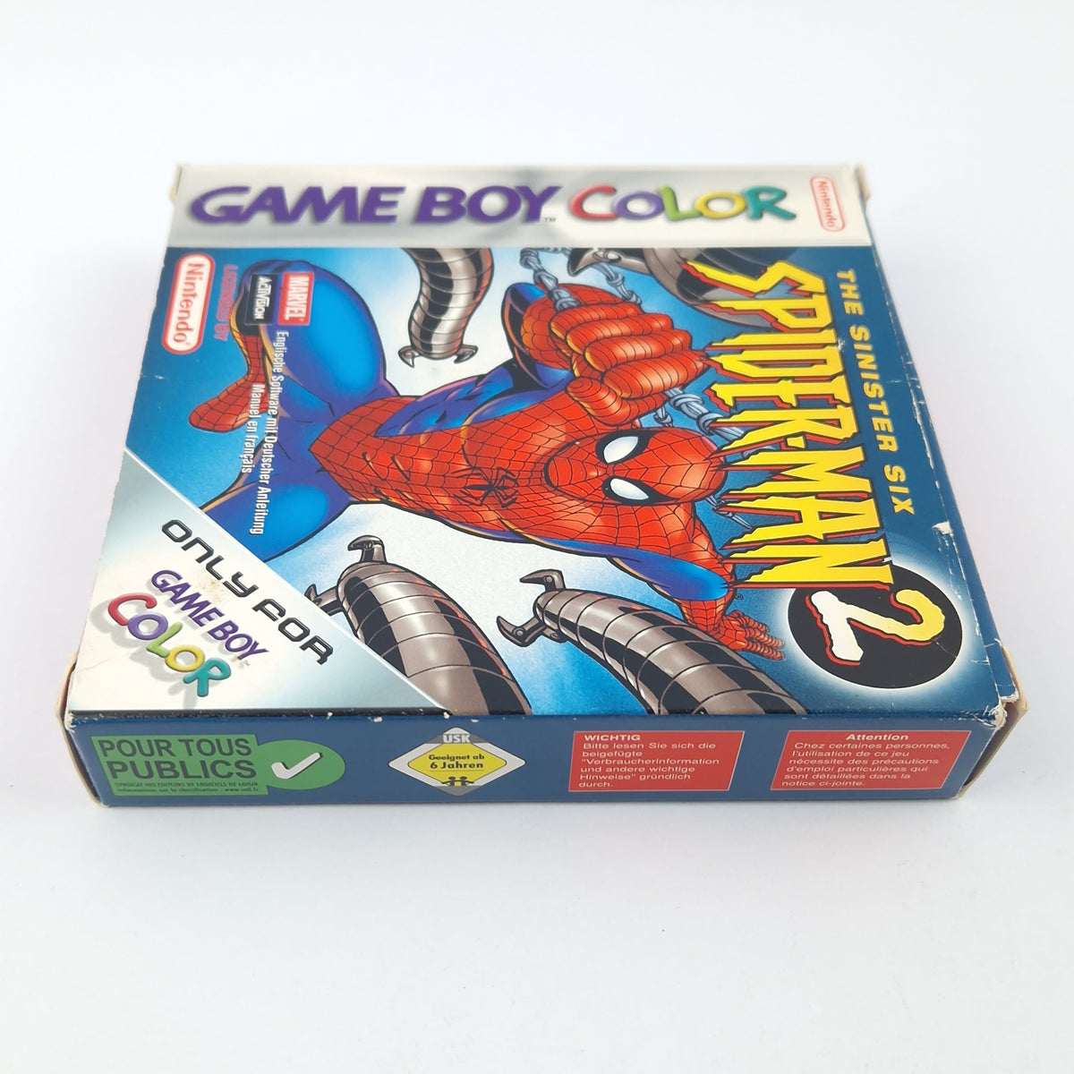 Game Boy Color Spiel – The Sinister Six Spider-Man 2 OVP