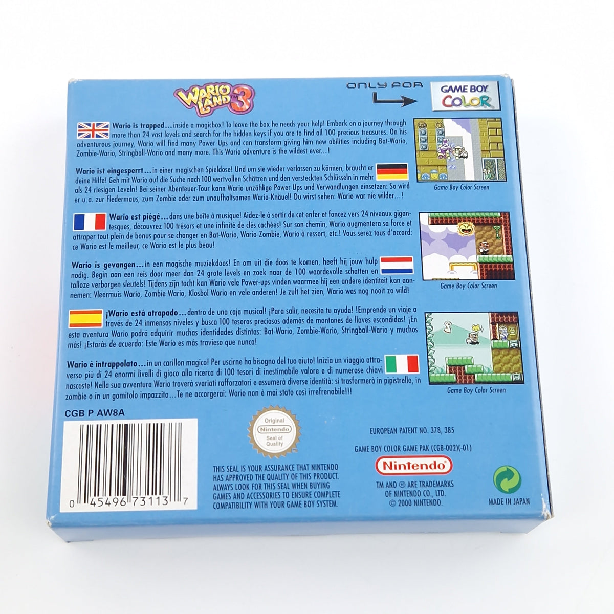 Game Boy Color Spiel – Wario Land 3 Modul OVP PAL
