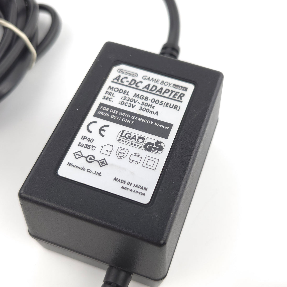 Game Boy Zubehör – Original Gameboy Pocket AC-DC Adapter