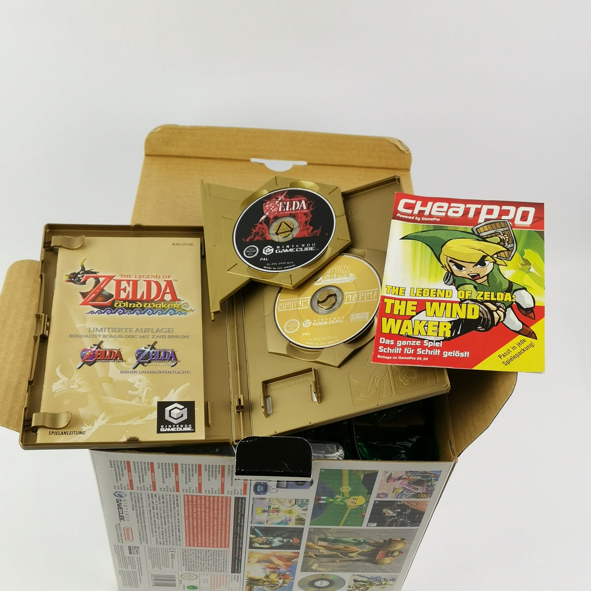 Nintendo Gamecube Konsole – Iced Cube Zelda Mod 4 Wavebirds