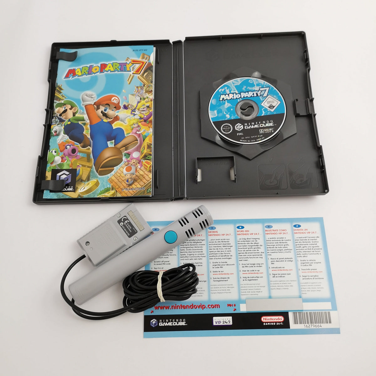 Nintendo Gamecube Spiel – Mario Party 7 mit Mikrofon OVP PAL