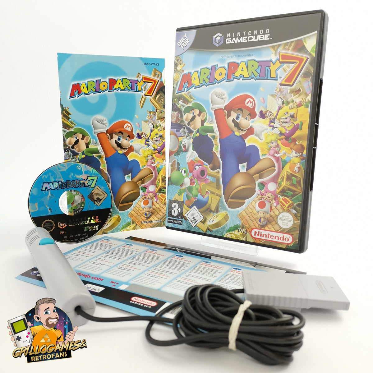 Nintendo Gamecube Spiel – Mario Party 7 mit Mikrofon OVP PAL