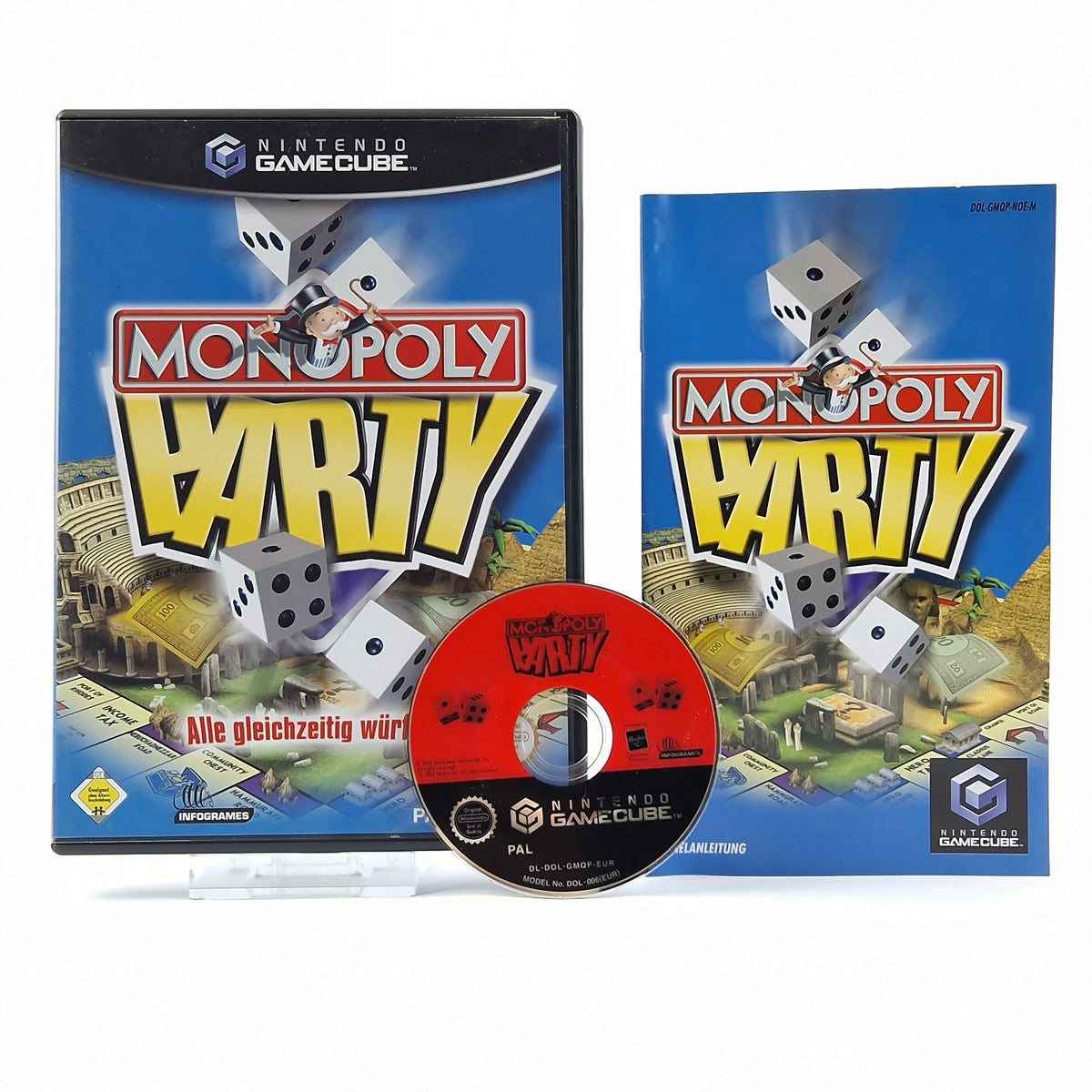 Nintendo Gamecube Spiel: Monopoly Party - OVP Anleitung CD Disk | PAL Game