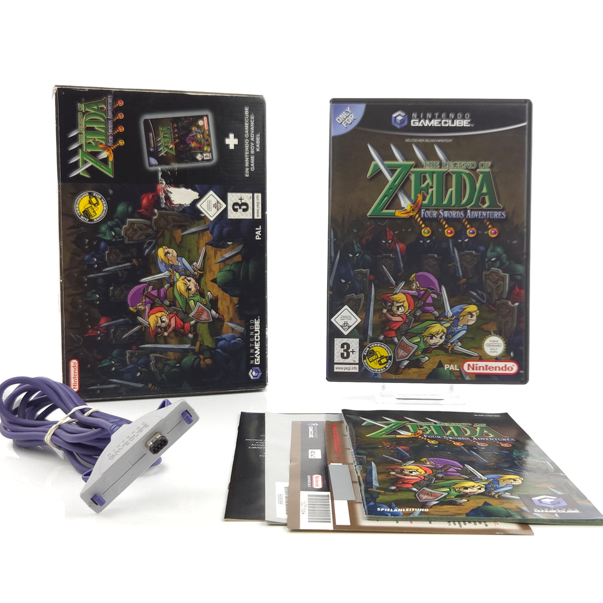 Nintendo Gamecube Spiel – Zelda Four Swords Adventures OVP PAL