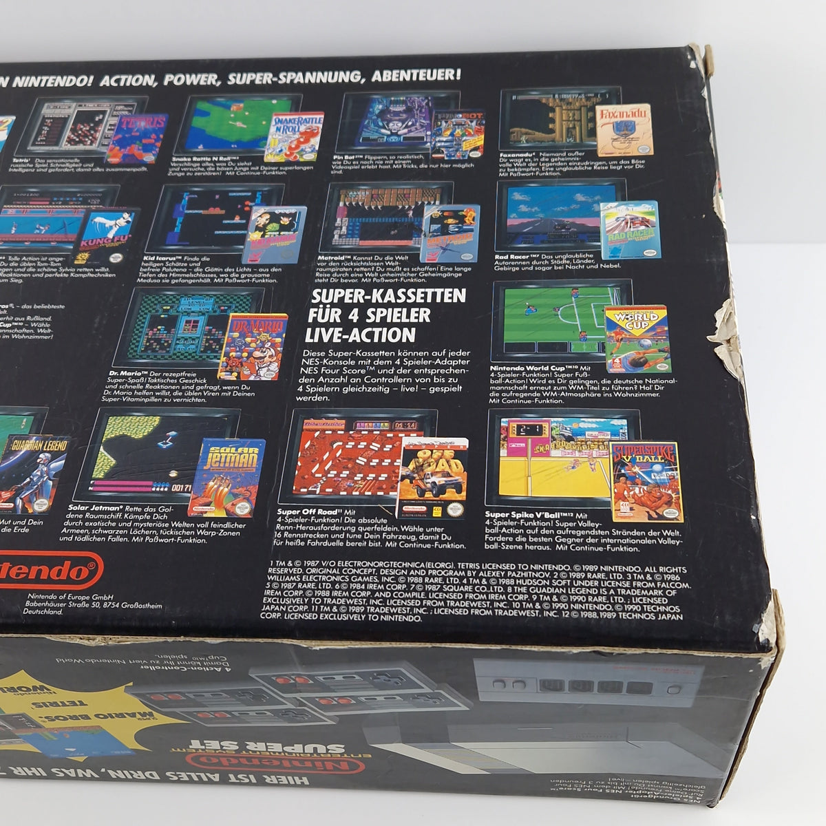 Nintendo NES Konsole Super Set 4 Player Bundle OVP PAL