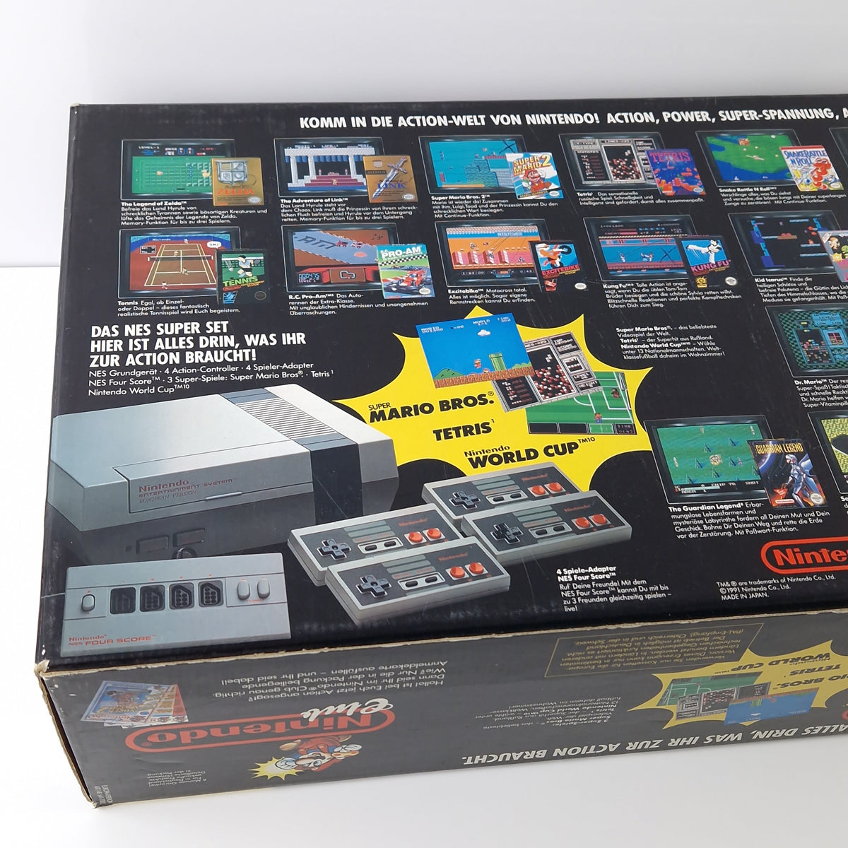 Nintendo NES Konsole Super Set 4 Player Bundle OVP PAL