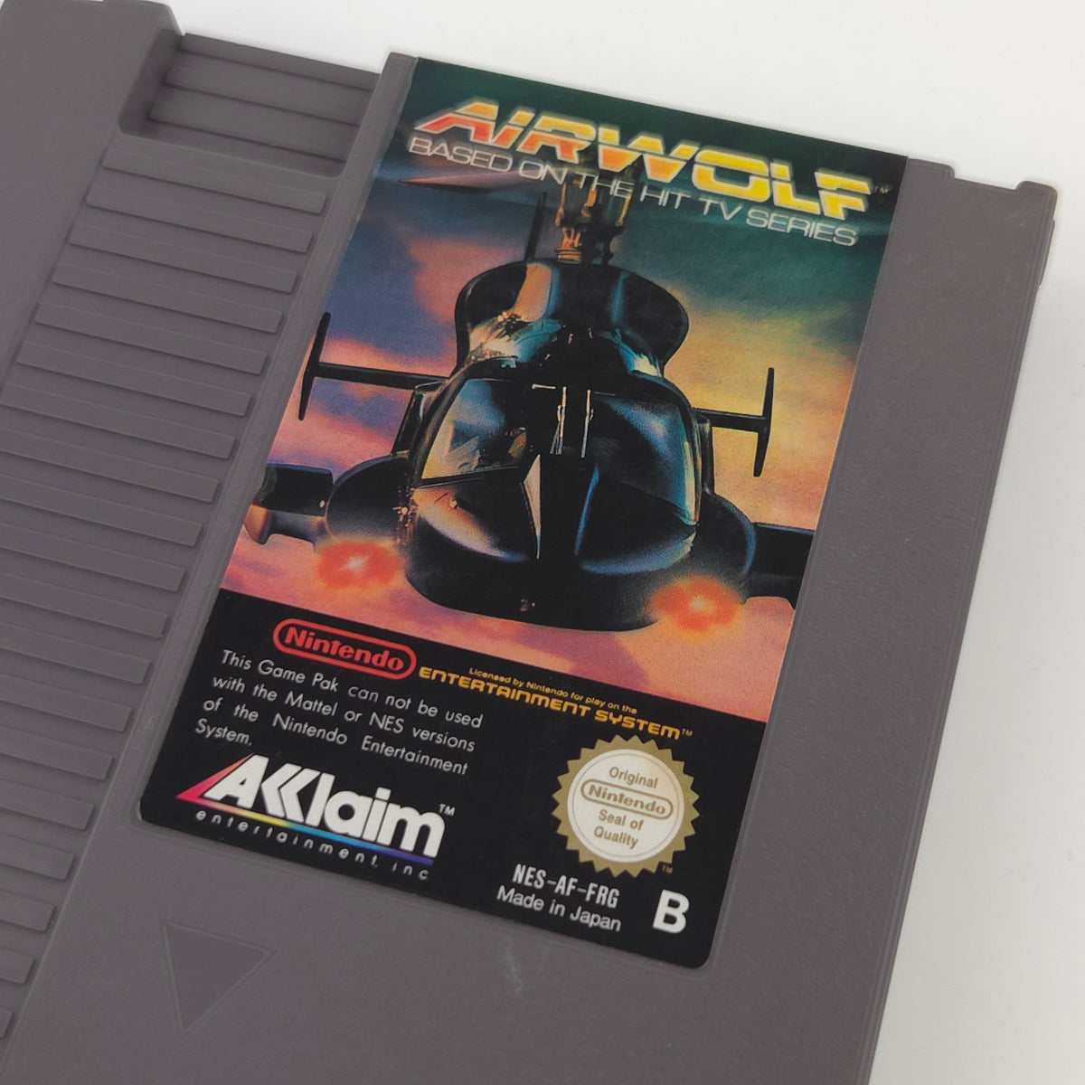 NES Spiel Airwolf Modul Schuber Acclaim PAL-B FRG