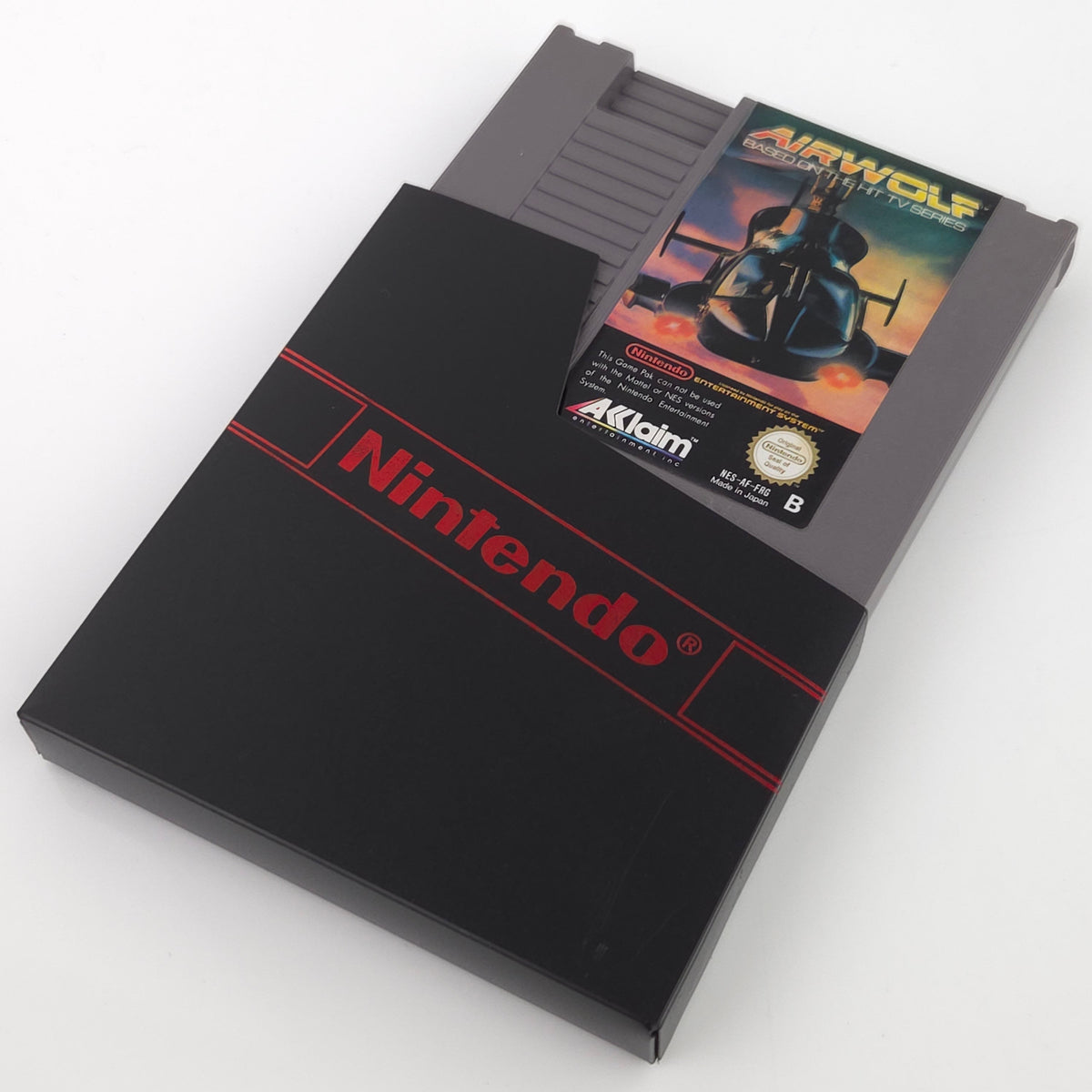 NES Spiel Airwolf Modul Schuber Acclaim PAL-B FRG