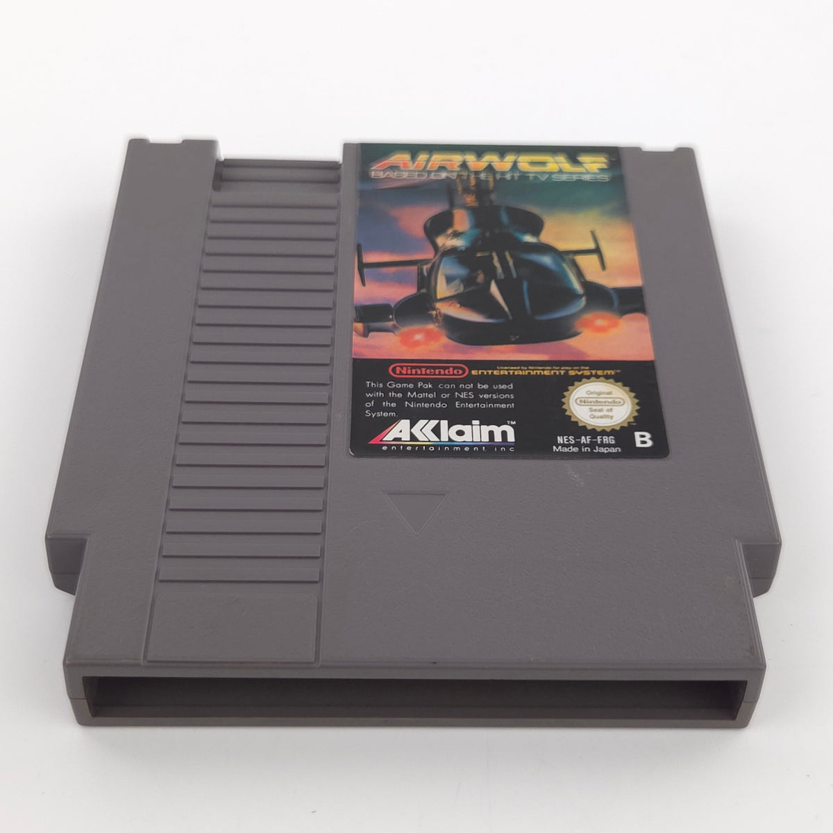 NES Spiel Airwolf Modul Schuber Acclaim PAL-B FRG