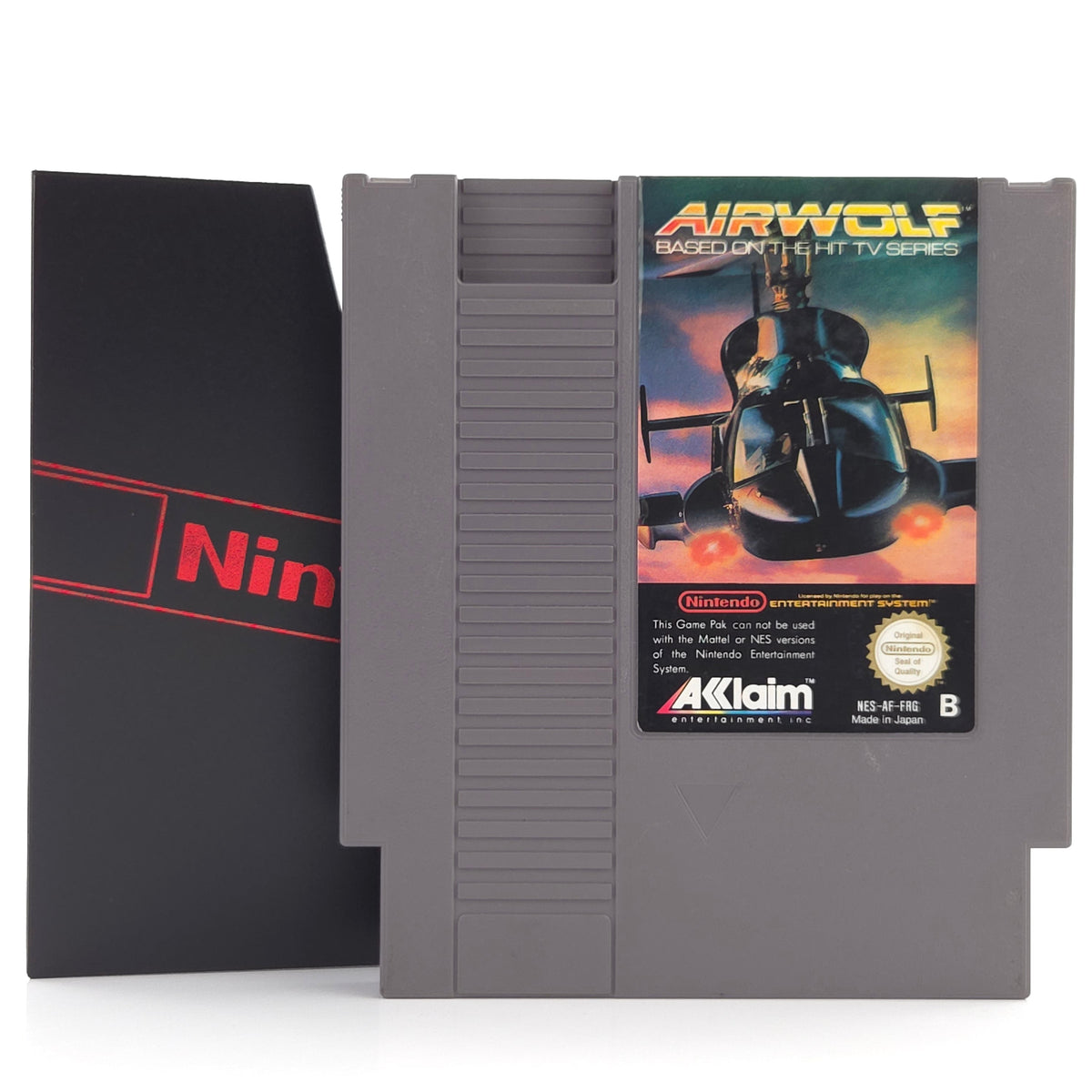 NES Spiel Airwolf Modul Schuber Acclaim PAL-B FRG
