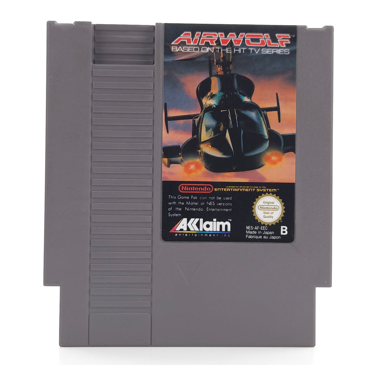 Nintendo NES Spiel Airwolf Modul Schutzhülle PAL-B EEC