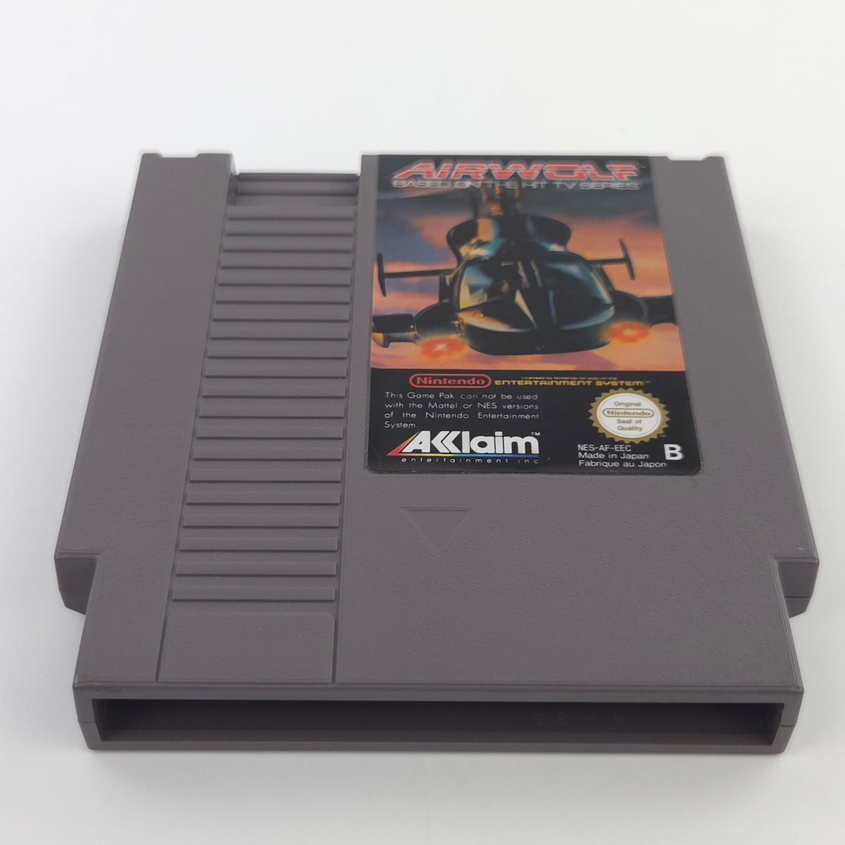 Nintendo NES Spiel Airwolf Modul Schutzhülle PAL-B EEC