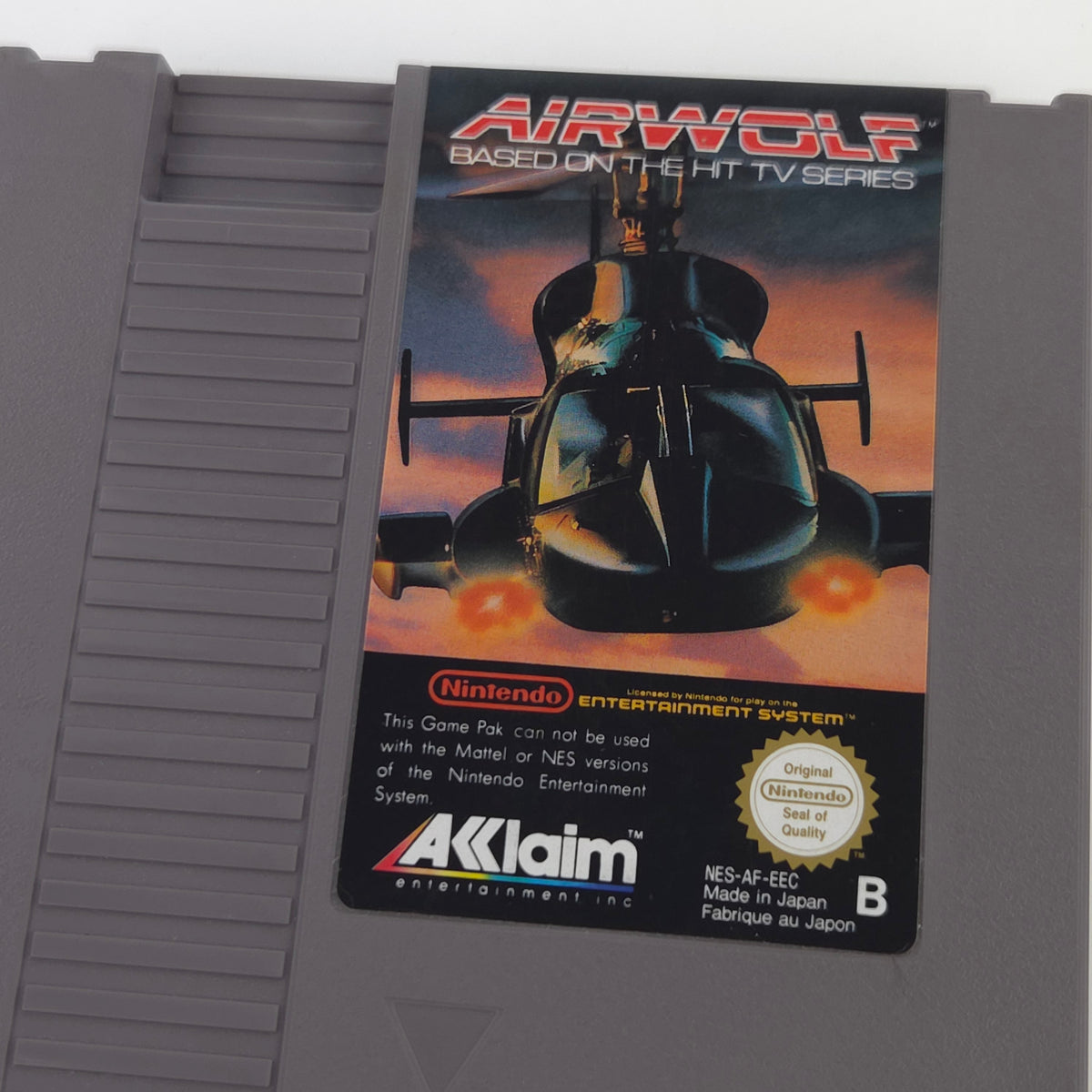 Nintendo NES Spiel Airwolf Modul Schutzhülle PAL-B EEC