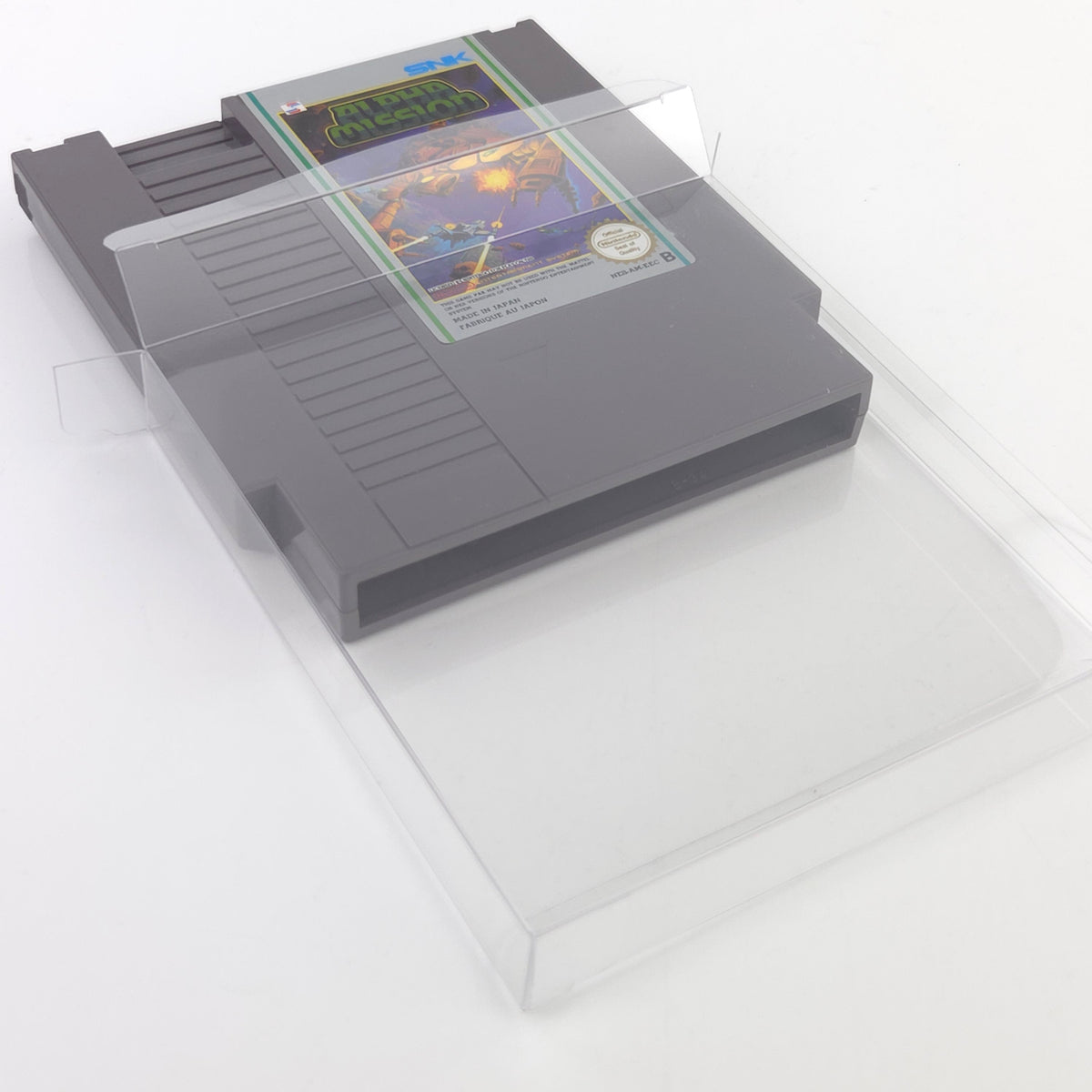 Nintendo NES Spiel Alpha Mission SNK Modul Schutzhülle