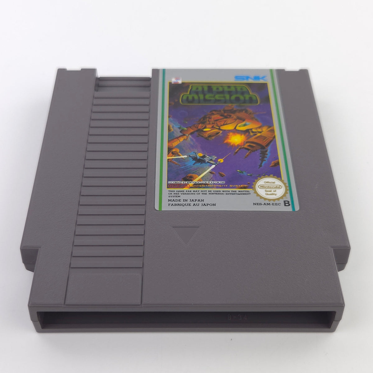 Nintendo NES Spiel Alpha Mission SNK Modul Schutzhülle