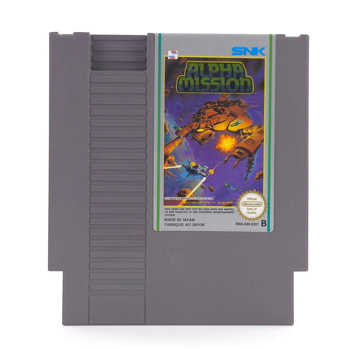 Nintendo NES Spiel Alpha Mission SNK Modul Schutzhülle