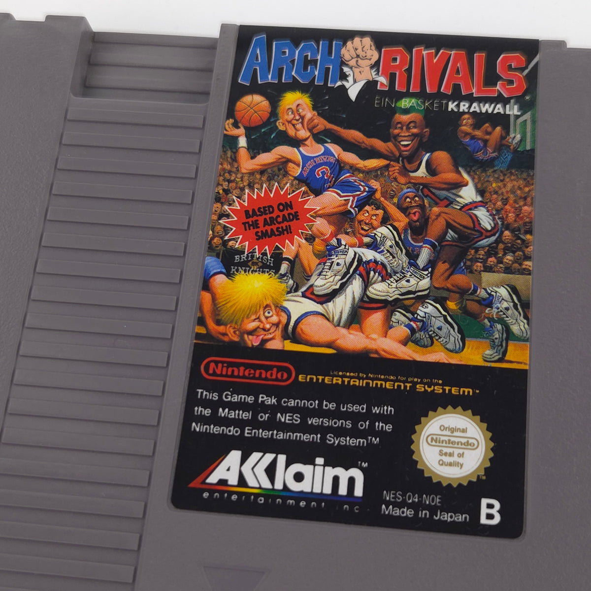 NES Spiel Arch Rivals Modul Schutzhülle PAL NOE Basketball