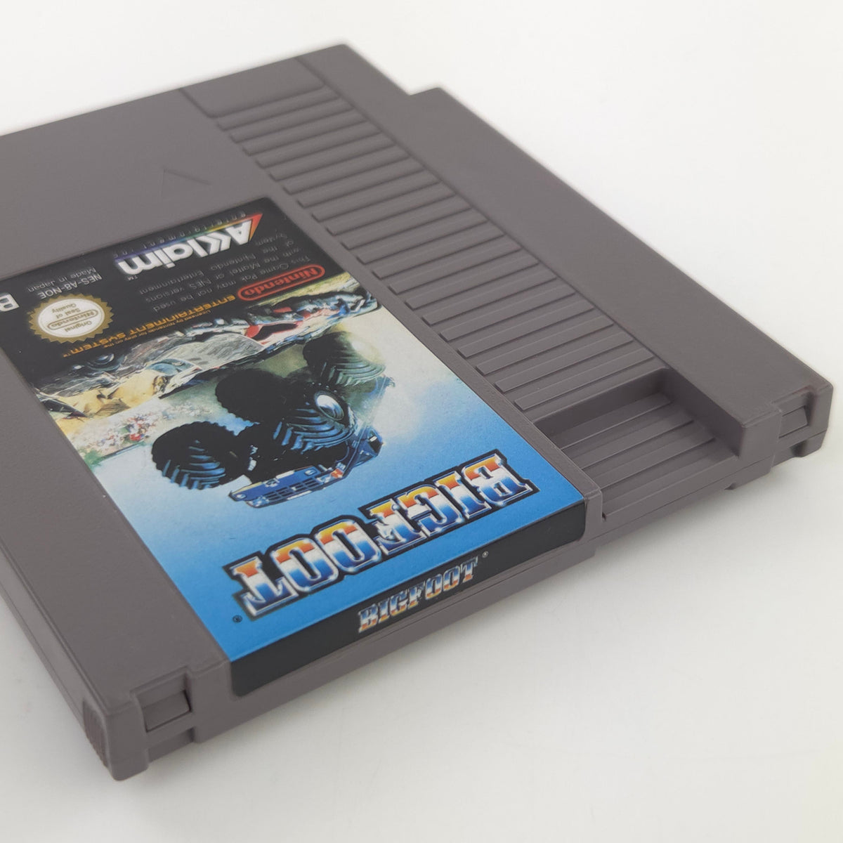 NES Spiel Bigfoot Modul Schuber Acclaim PAL NOE Sehr gut