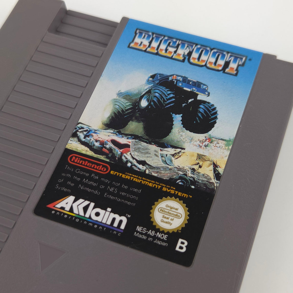 NES Spiel Bigfoot Modul Schuber Acclaim PAL NOE Sehr gut