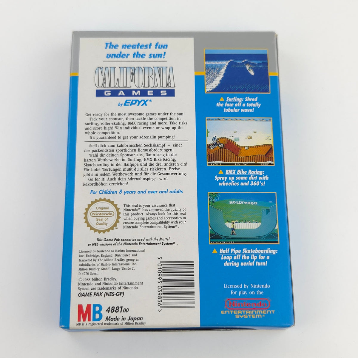 Nintendo NES Spiel California Games OVP PAL