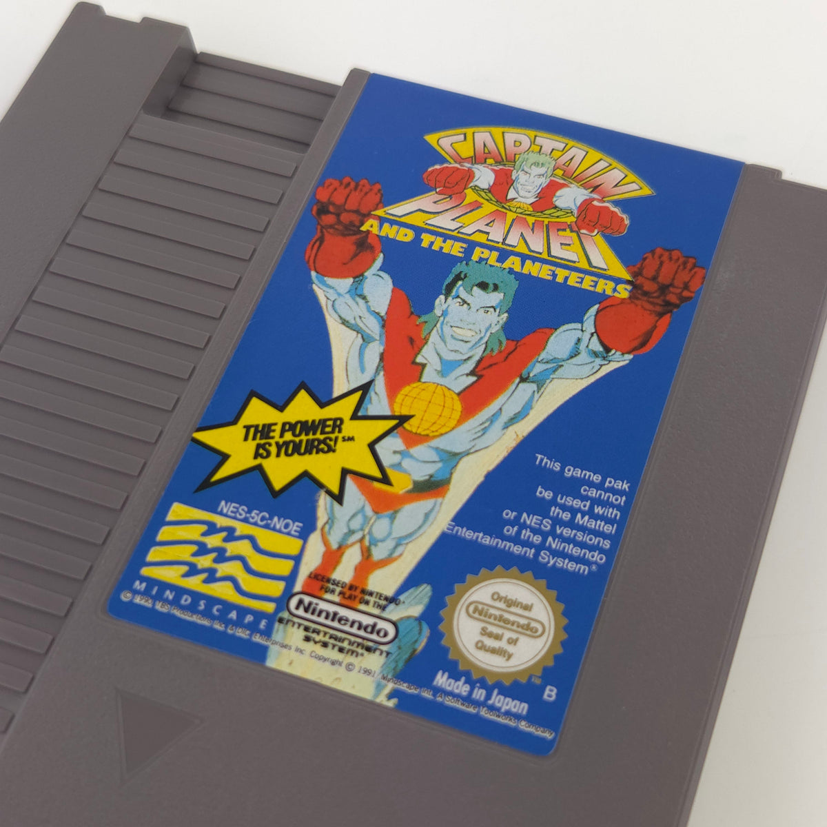 Nintendo NES Spiel Captain Planet Planeteers Modul Schuber