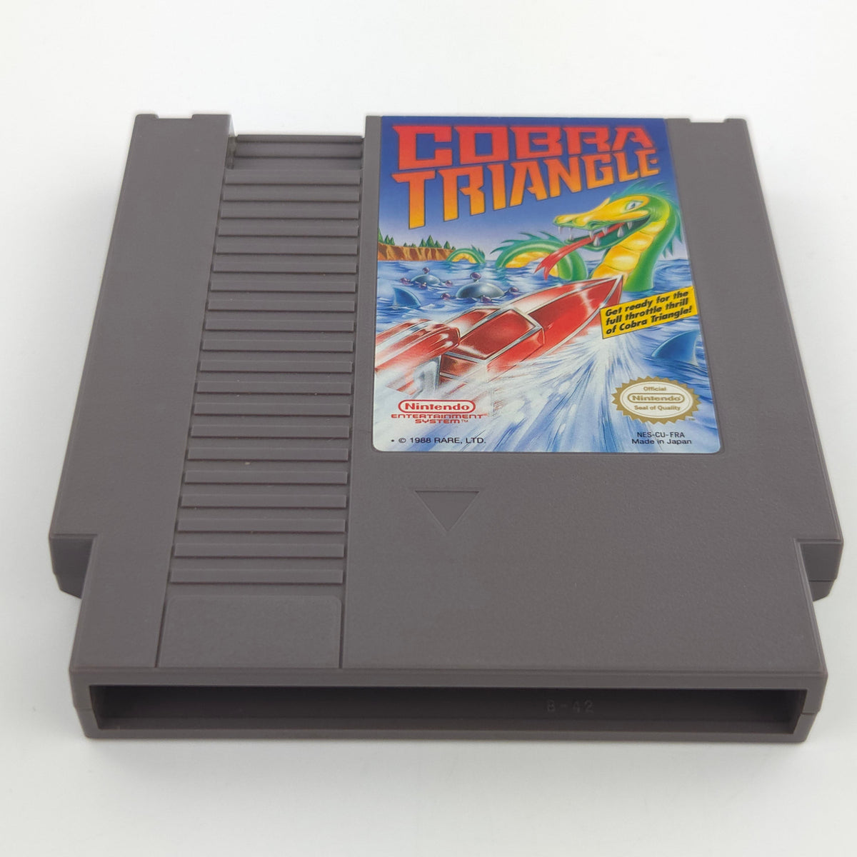 Nintendo NES Spiel Cobra Triangle Modul Schutzhülle FRA