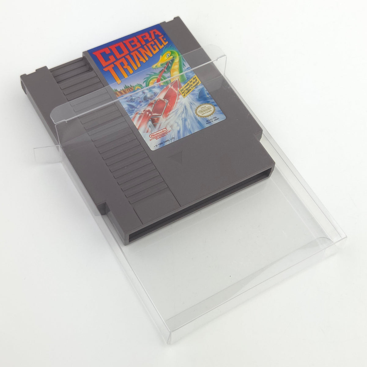 Nintendo NES Spiel Cobra Triangle Modul Schutzhülle FRA