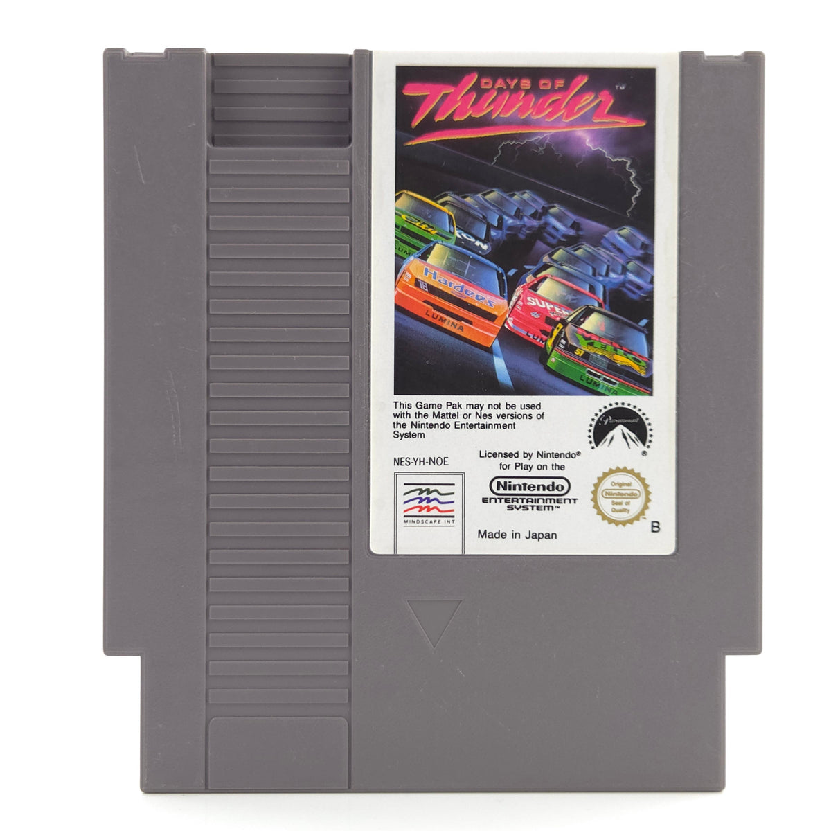 NES Spiel Days of Thunder Modul Schutzhülle PAL NOE