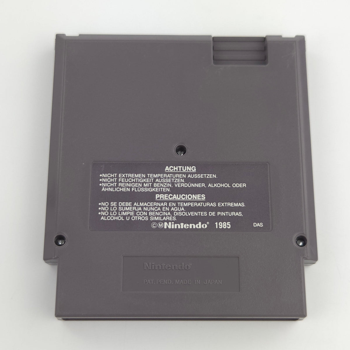 NES Spiel Days of Thunder Modul Schutzhülle PAL NOE
