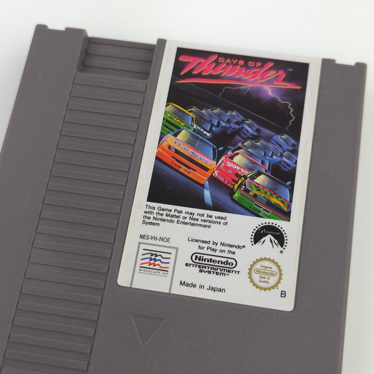NES Spiel Days of Thunder Modul Schutzhülle PAL NOE