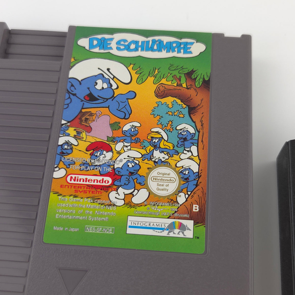 NES Spiel Die Schlümpfe Komplett OVP Poster NOE PAL B