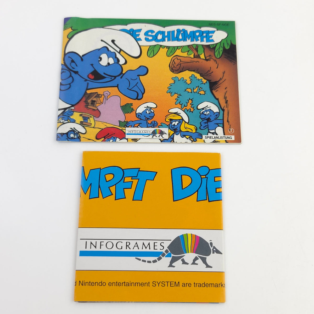 NES Spiel Die Schlümpfe Komplett OVP Poster NOE PAL B
