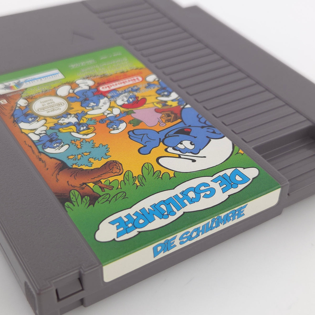 NES Spiel Die Schlümpfe Komplett OVP Poster NOE PAL B