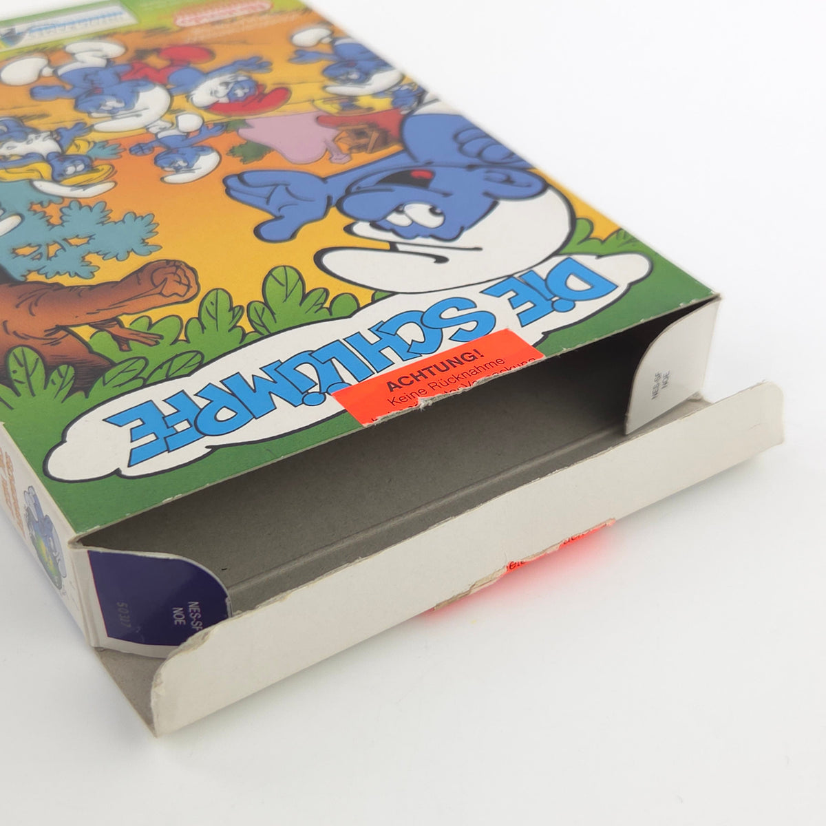 NES Spiel Die Schlümpfe Komplett OVP Poster NOE PAL B