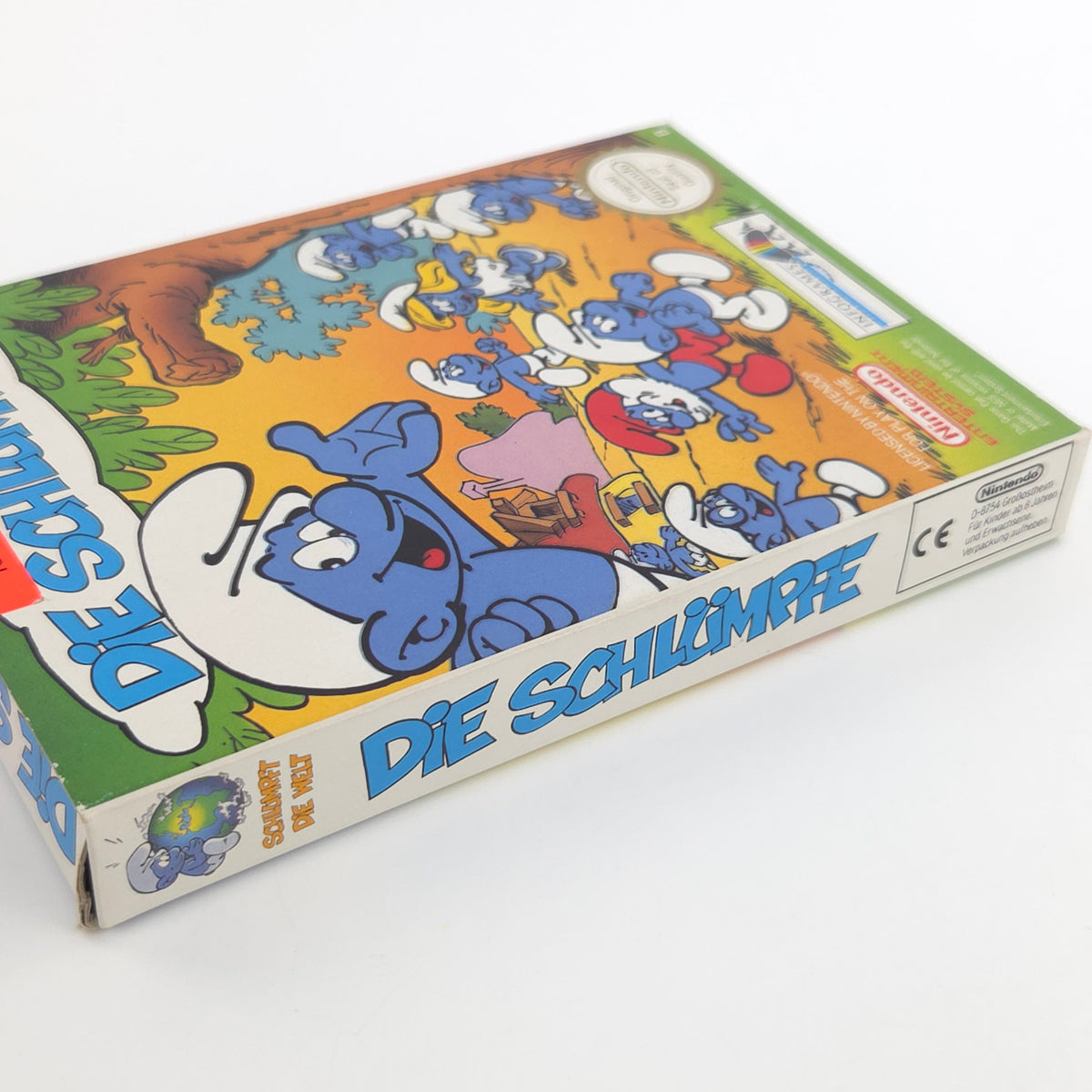 NES Spiel Die Schlümpfe Komplett OVP Poster NOE PAL B