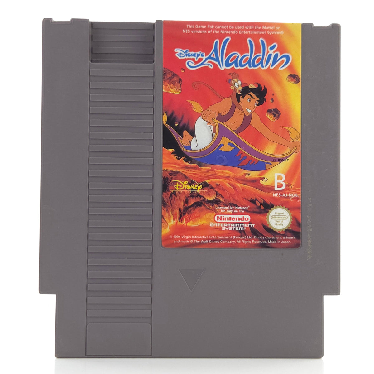 Nintendo NES Spiel Disneys Aladdin Modul Schutzhülle NOE