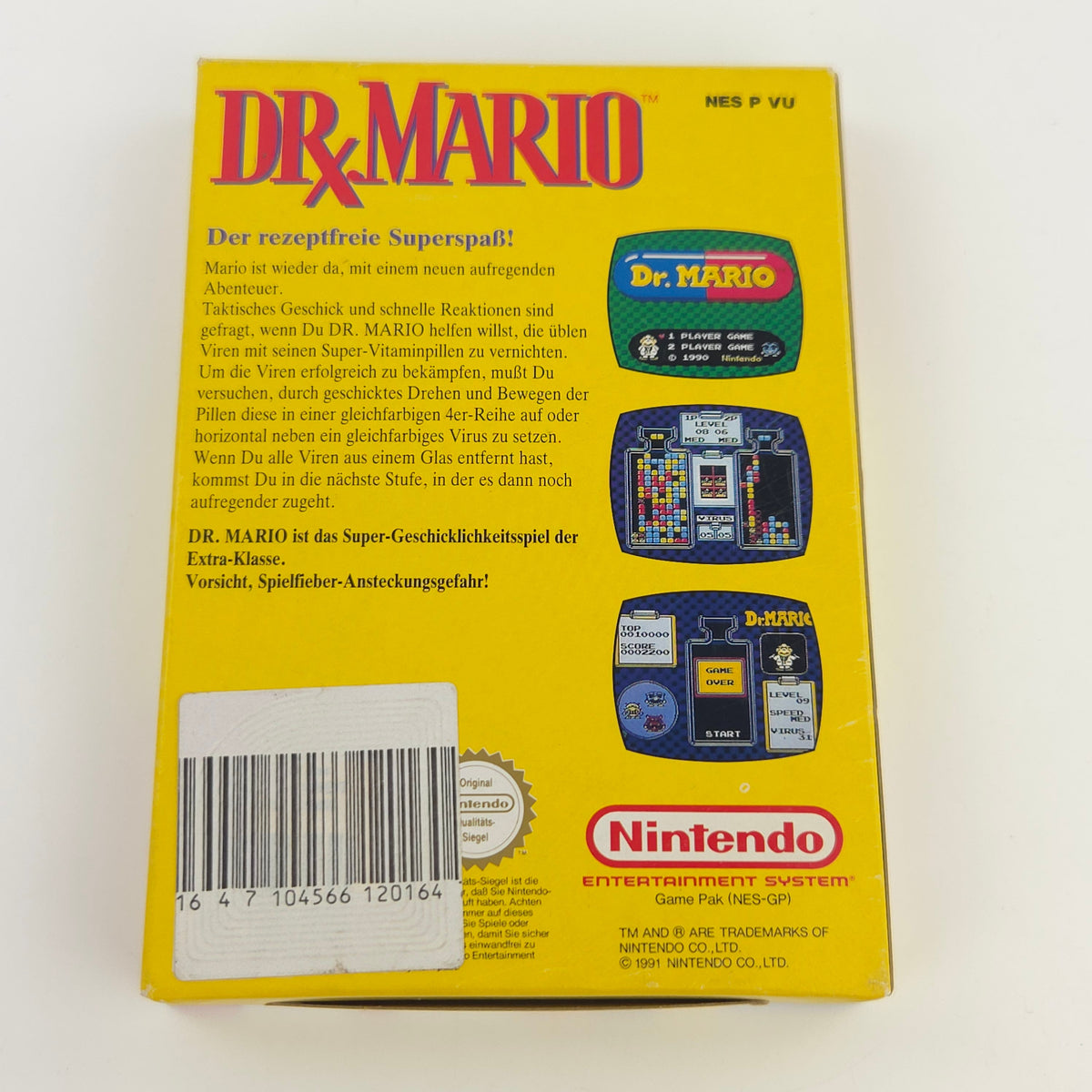 Nintendo NES Spiel DR. Mario Modul Anleitung OVP PAL NOE