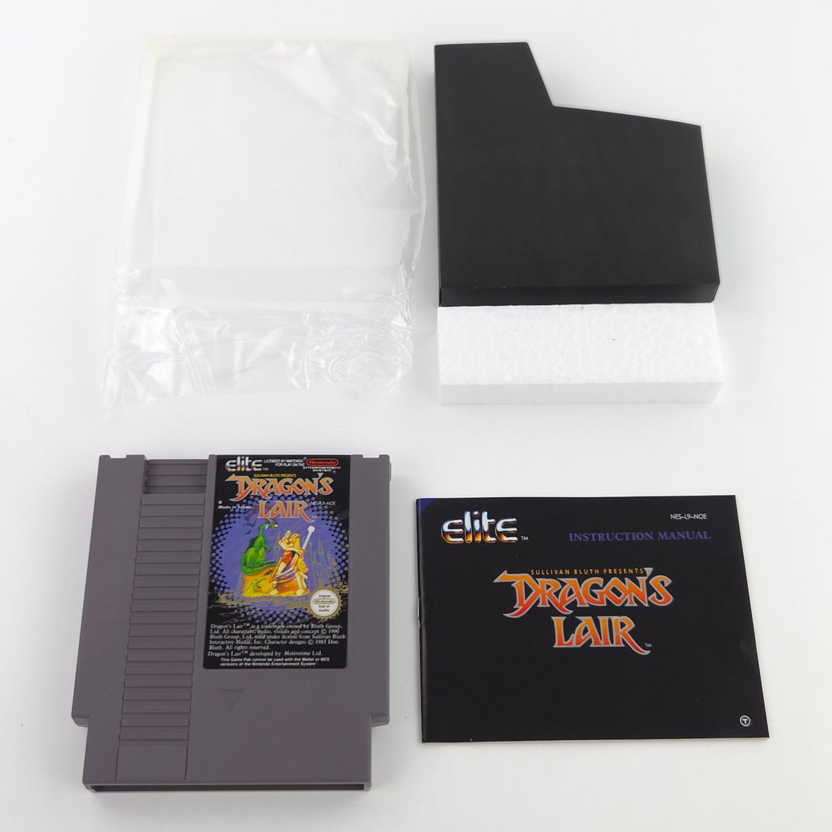 Nintendo NES Spiel Dragons Lair nahezu neuwertig CIB