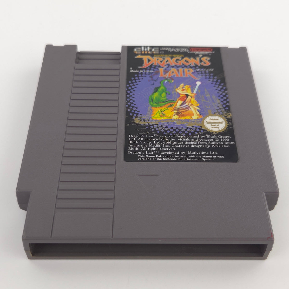 Nintendo NES Spiel Dragons Lair Modul Schuber PAL NOE