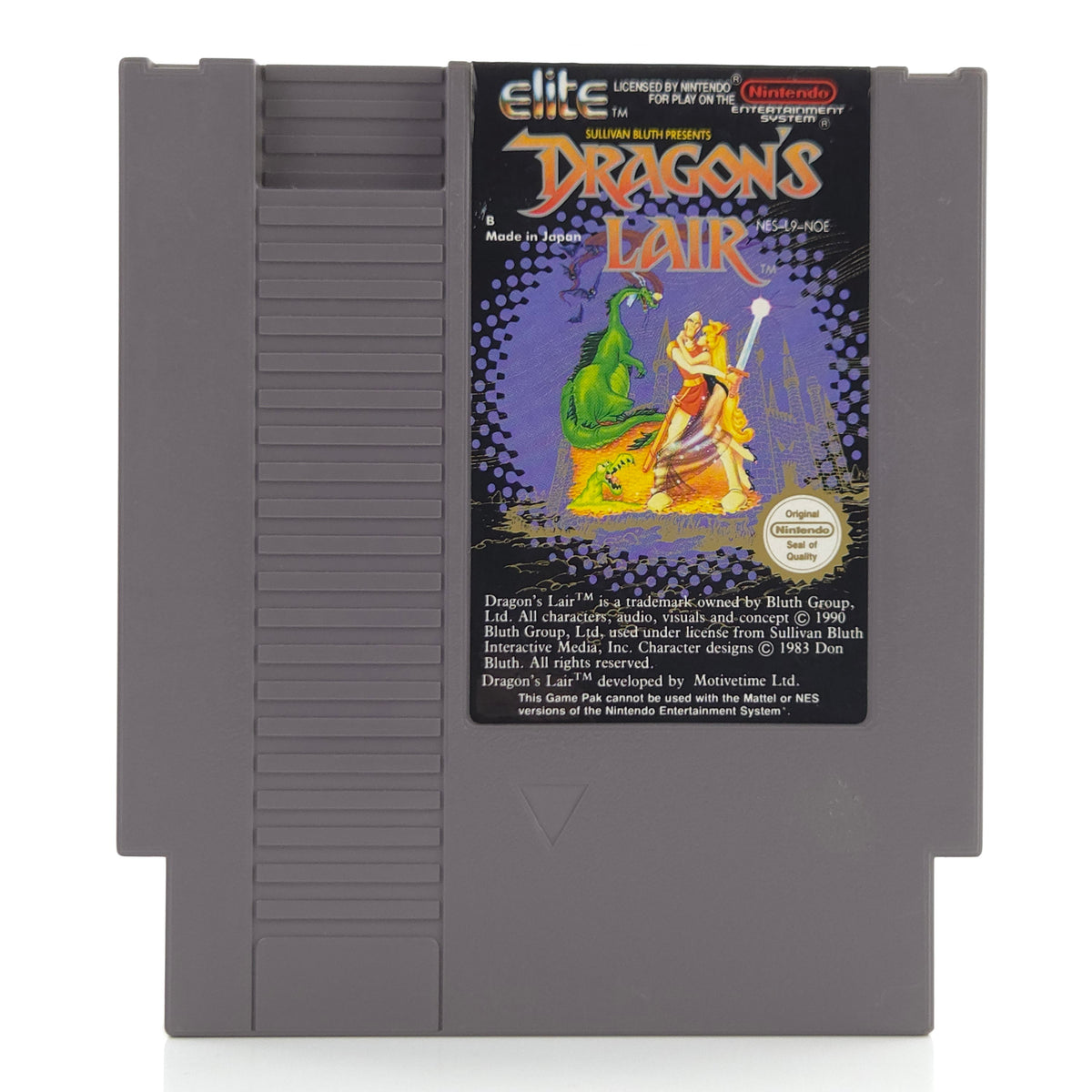 Nintendo NES Spiel Dragons Lair Modul Schutzhülle NOE