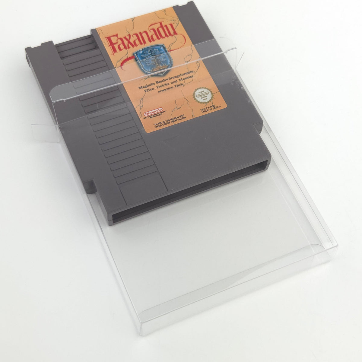 Nintendo NES Spiel Faxanadu Modul Schutzhülle PAL NOE