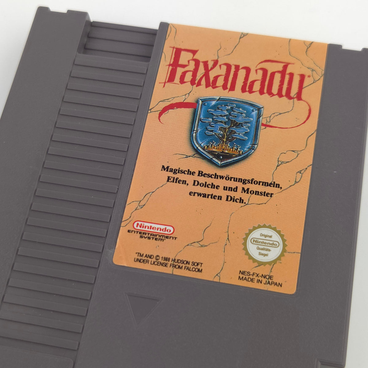 Nintendo NES Spiel Faxanadu Modul Schutzhülle PAL NOE