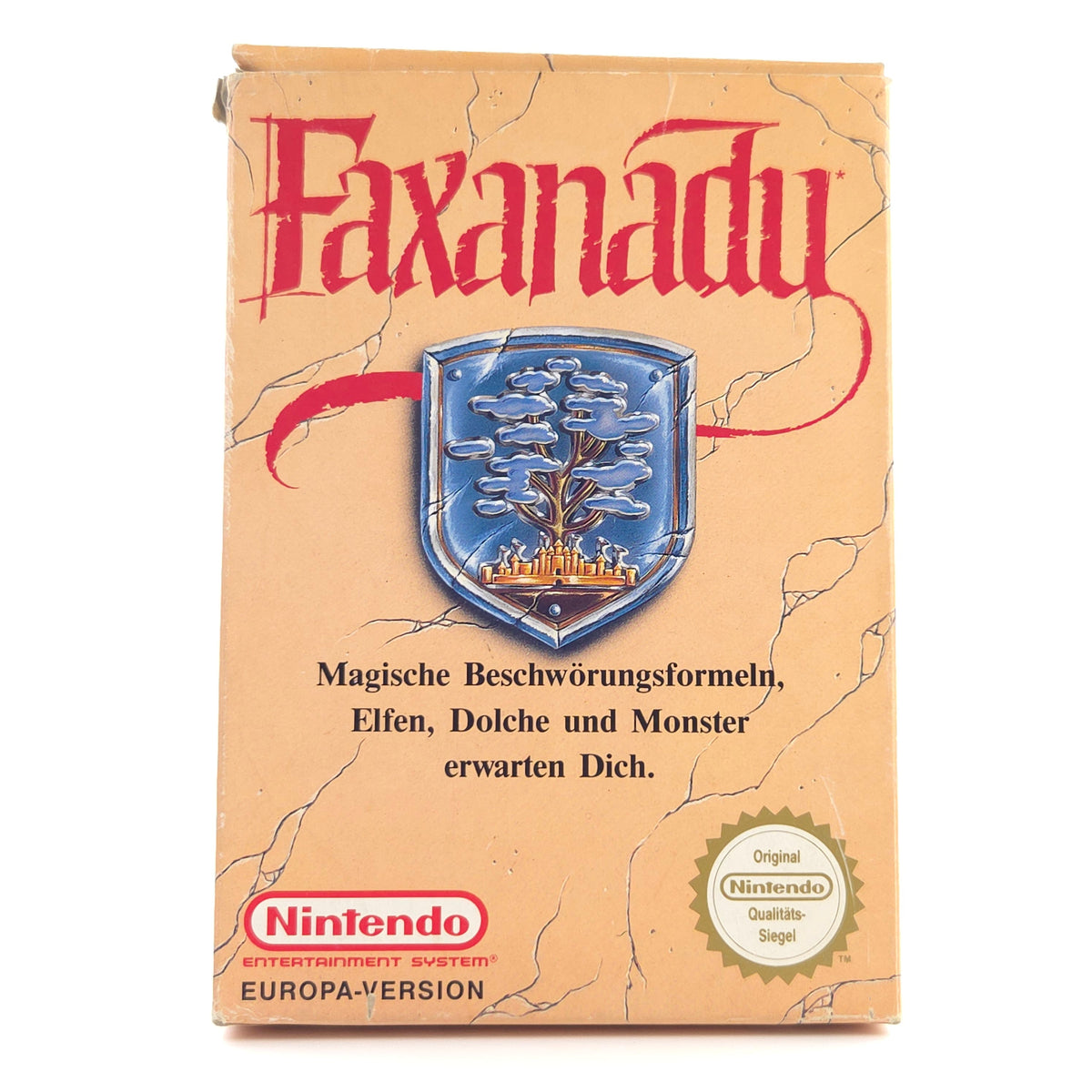 Nintendo NES Spiel Faxanadu OVP Anleitung Modul NOE PAL