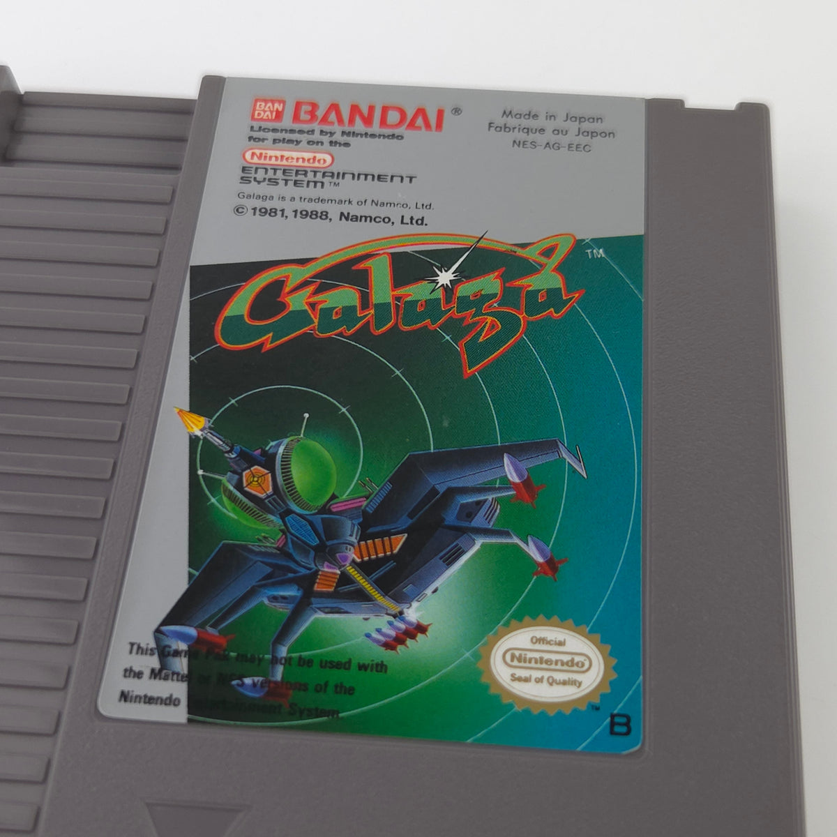 Nintendo NES Spiel Galaga Modul Schuber Bandai PAL-B EEC