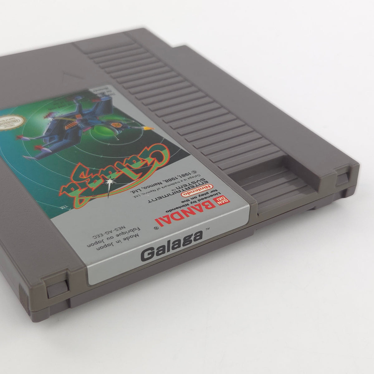 Nintendo NES Spiel Galaga Modul Schuber Bandai PAL-B EEC